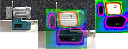 PCE-TC 2 thermographic camera: an exhuast fan as seen by the thermographic camera