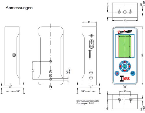 Draft of the torque measuring device TI112 series