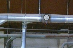 Here you can see the PCE-VR venturi tube installed in a pipeline.  