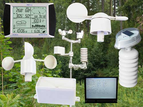 Here you can see all the sensors that come with the weather station
