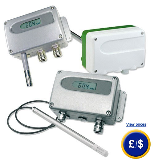 EE 23 humidity and temperature transducer with remote sensors up to 20 m.