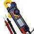 Clamp Meters up to 200 A AC/DC, ohms measurement included, voltage surge category III.