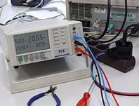 Testing the voltage of a station using PCE-PA6000 series Digital Multimeters.