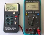 Calibrating one of our PCE-123 series Voltmeters