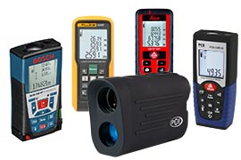 Distance meters used in the industrial sector and especially with the professions relating to construction, such as carpentry, masonry, by locksmiths, etc.
