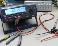 Tabletop Ohm Meters testing conductivity