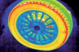 Image of a car tyre taken with our Thermal Imaging Cameras.