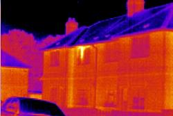 Thermal Imaging Cameras checking the isolation system in a house