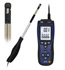 Thermo Anemometers with telescopic probe to air velocity and temperature, USB, software.