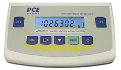 Analytical balance PCE-ABZ200: Backlit display.