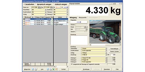 Axle Scale PCE-DPW 1 software