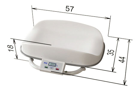 Dimensions of the PCE-PS 15MBS baby balance