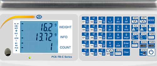 Counting Scale PCE-TB C series keypad