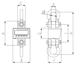 Dimensions of the Crane Balance (see sketch)