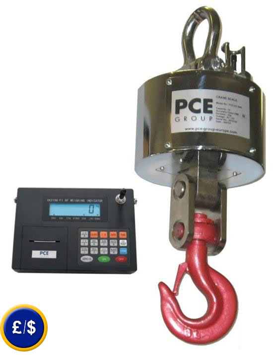 Crane balance PCE-XS 3000 with hook.