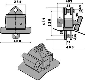 Dimensions of the industrial hook balance