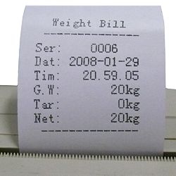 Printing by means of the pallet truck balance PCE-PTS 2.