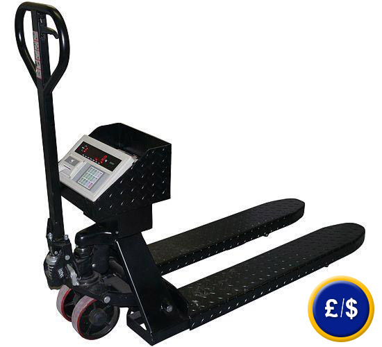 Pallet truck balance PCE-PTS 2 with internal balance and printer.