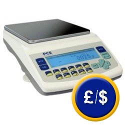 Precision Balance PCE-LS series: with a square  weighing plate of 165 x 165 mm.