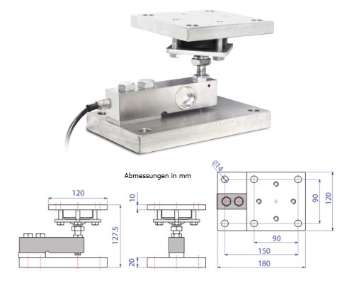 Scale for Dosing Tanks PCE-KSBN S series: dimensions