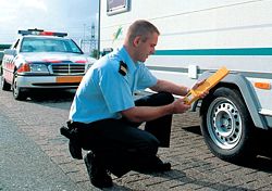 PCE-CWC vehicle balance being used by the police