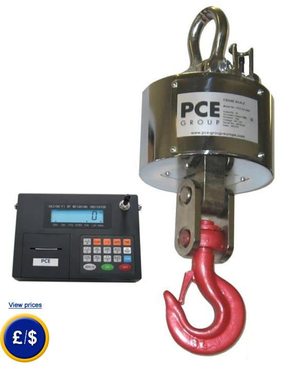 Crane scale PCE-XS 3000 with a hook.