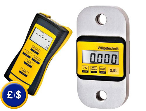 Crane Scale with radio sender series TZR used to determine tensile forces.