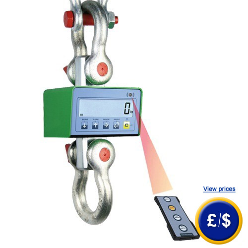 Hook scale verifiable with weight range up to 9000 kg