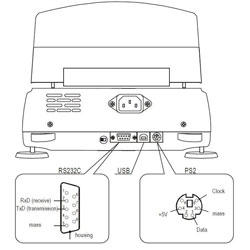 Moisture Analyser Balance PCE-MB C Series drawing of the adapter