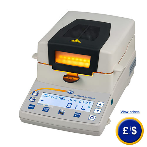 Further information on the moisture analyser scale. 