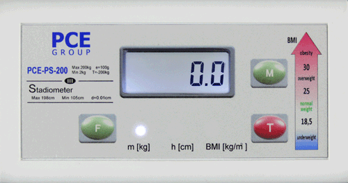 PCE-PS 200MA scale for people: Display