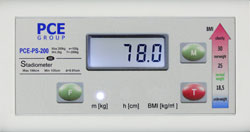 Display of the PCE-PS 200MA showing a weight.