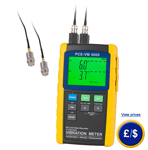 4-channel vibration data logger PCE-VM 5000