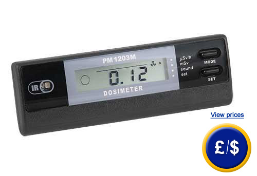 Dieses preiswerte Mehrzweck-Dosimeter ist ideal für die Lösung von Aufgaben in der Strahlenschutzsicherheit. Das universelle Spezialdosimeter ist für eine kontinuierliche Überwachung der Strahlungssituation und für die Ermittlung der ionisierenden Strahlungsquellen bestimmt. Das Mehrzweck-Dosimeter PM1203-M ist für eine breite Anwendergruppe entwickelt. Dazu gehören Sicherheitsdienst und Schutzbehörden, Wissenschaftler, medizinisches Personal und andere beruflich strahlenexponierte Personen. Das Spezialdosimeter ist eine optimale Lösung für selbstbewusste Personen, die in den Gegenden mit einem erhöhtem Strahlungsniveau leben. Der interne Speicher des Mehrzweck-Dosimeter ermöglicht eine Infrarotverbindung eine Übertragung aller Messwerte an einen PC. Beim Überschreiten der Dosis- und Dosisleistungswarnschwellen warnt eine akustische Signalisierung rechtzeitig vor Gefahr. Das Mehrzweck-Dosimeter ist CE-zertifiziert und folgt allen internationalen Standards. Sollten Sie weitere Fragen zu dem Mehrzweck-Dosimeter haben, schauen Sie auf die folgenden technischen Daten oder nutzen Sie unser Kontaktformular oder rufen Sie uns an: 01805 976 99 0 (14 cent/min aus dem dt. Festnetz, max. 42 cent/min aus dem dt. Mobilfunknetz). Unsere Techniker und Ingenieure beraten Sie sehr gerne bezüglich der Thermometer oder allen anderen Produkten auf dem Gebiet der Regeltechnik, der Messgeräte oder der Waagen der PCE Deutschland GmbH.