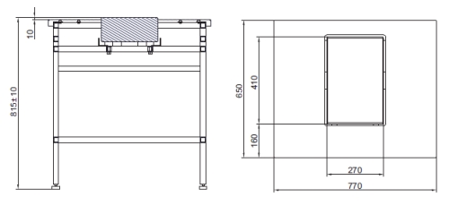 Anti-Vibration Table PCE-AVT 1: dimensions