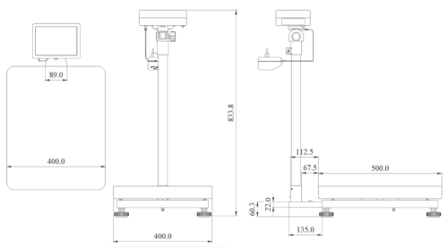 Calibratable Platform Scale PCE SD C series: diameters