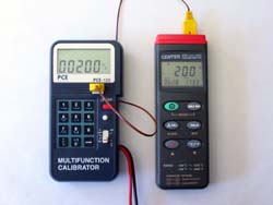 PCE-123 calibrator: calibrating a PCE-T395.