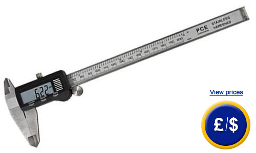 Caliper used as an adjustable gauge.