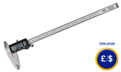 Caliper PCE DCP 300N to take measurements in different untis: mm or inch.