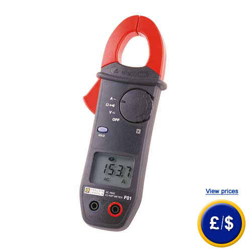 The Clamp Meter F01 with real-time RMS measuring.