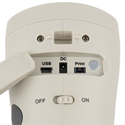 The power plugs of PCE-TCR 200 colour device.