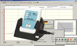 PCE-LTL 1 data logger: base station is delivered together with the software kit and the USB cable.