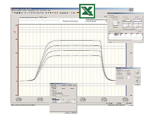 Data logger PCE-T 200W: Professional software for programming the device and for analysing data on computers.