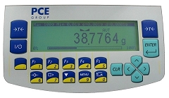 PCE-LS series Densimeter: display of the device.