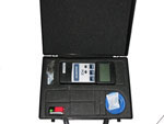 The PCE-910/917 differential pressure meter in a carrying case