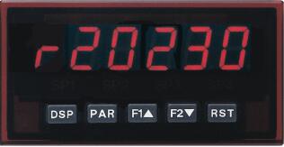 Digital Counter Tachometer PAX 1:  r = rate (tachometer mode).