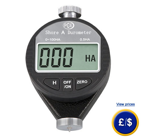 PCE-DD A Digital Durometer to measure Shore A hardness in shoft gums, rubber and elastomers.