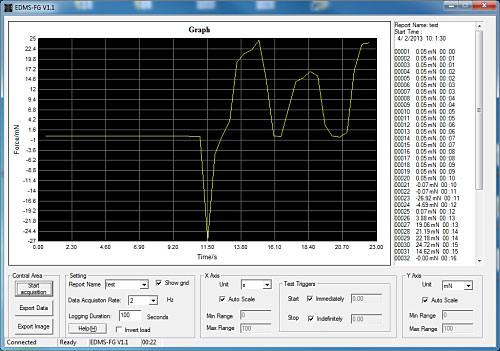 Software of Digital Force Gauge PCE-DFG 500