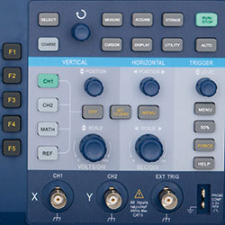 Control panel of the Digital Oscilloscope PCE-UT 2082C