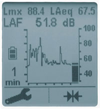 Digital sound meter CEL-244 Kit: Display